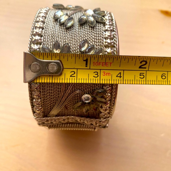 Rhinestone Cuff Bracelet - Picture 6 of 10